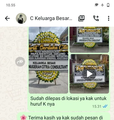 Pengiriman Papan Bunga Duka Pondok Kacang Barat